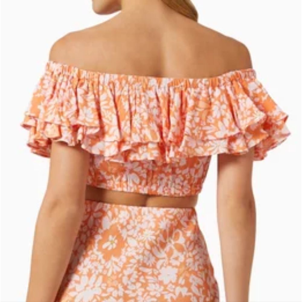 MINKPINK Marli Floral Ruffle Crop Top - Picture 8 of 9